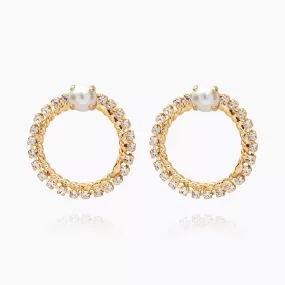 One Love Earring / Pearl   Crystal