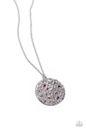 Paparazzi COMET Below Pink Necklace & Earring Set