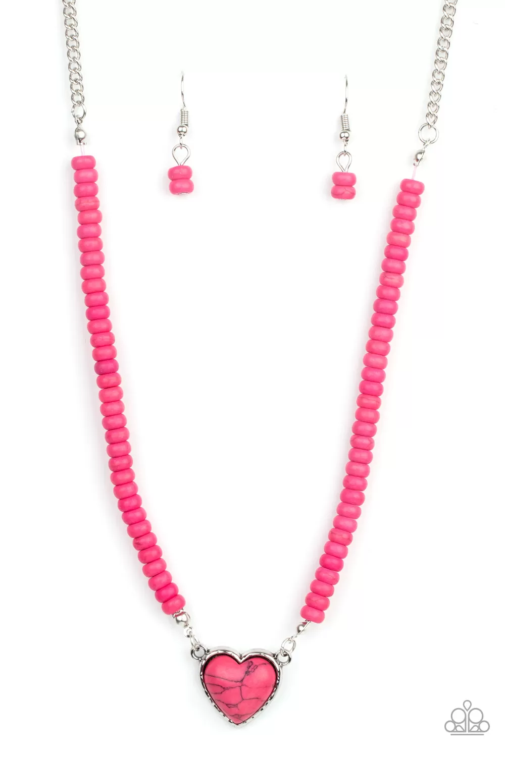 Paparazzi Country Sweetheart - Pink Stone Necklace