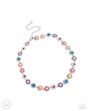 Paparazzi Floral Falsetto Multi Choker Necklace & Earring Set