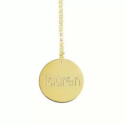 Personalized Disc Name Necklace