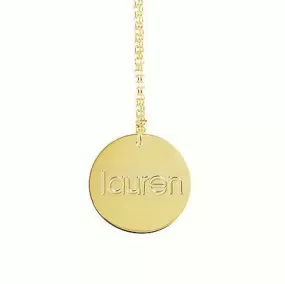 Personalized Disc Name Necklace