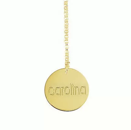 Personalized Disc Name Necklace