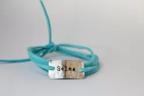 Personalized Name Wrap Bracelet