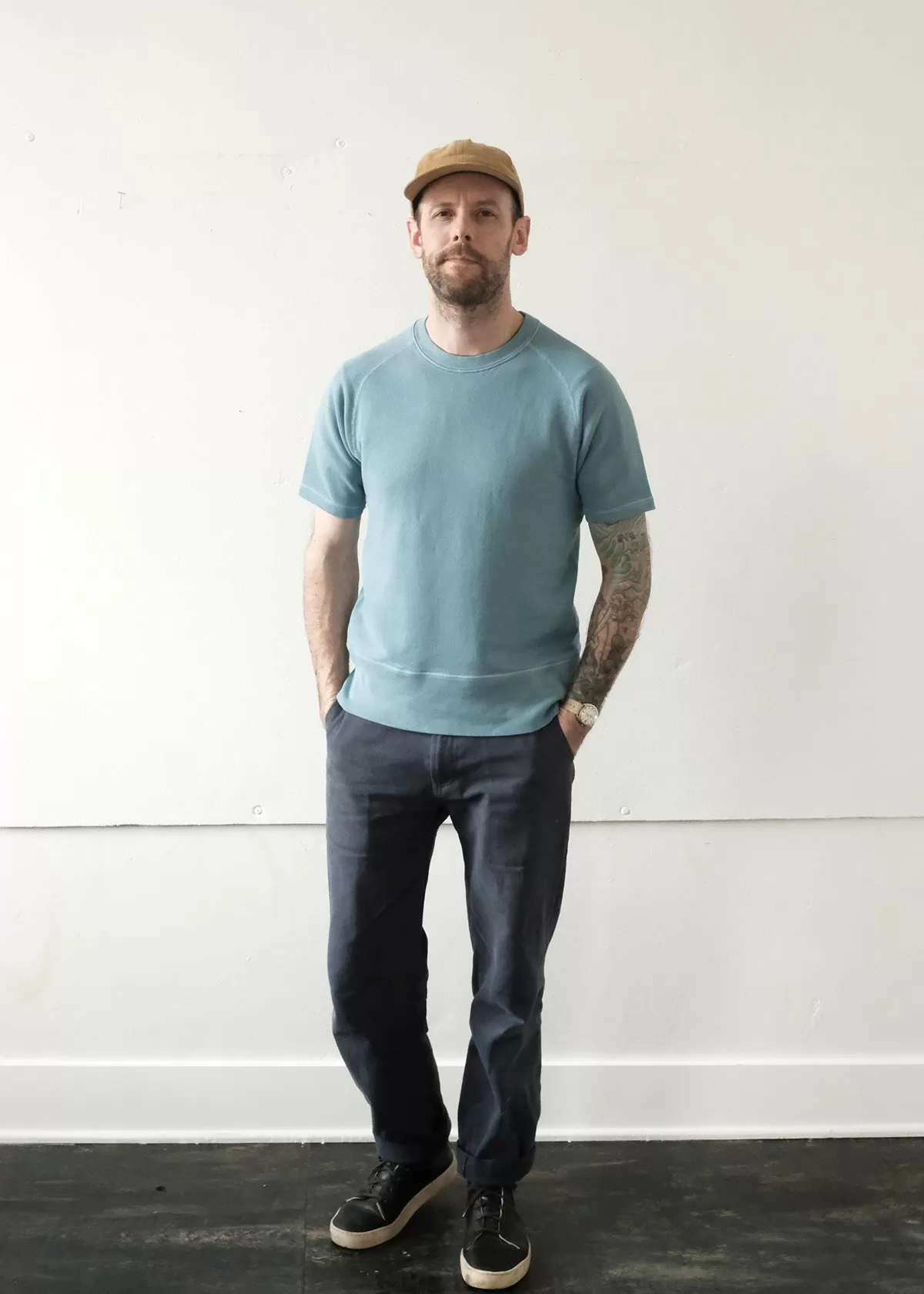 Pigment Short Sleeve Freedom Sweatshirt - Elemental Blue