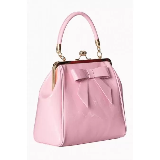 Pink Retro Patent Handbag