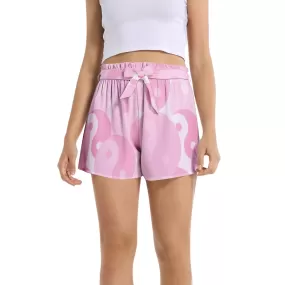 Pink Yin and Yang Women's Belted Short