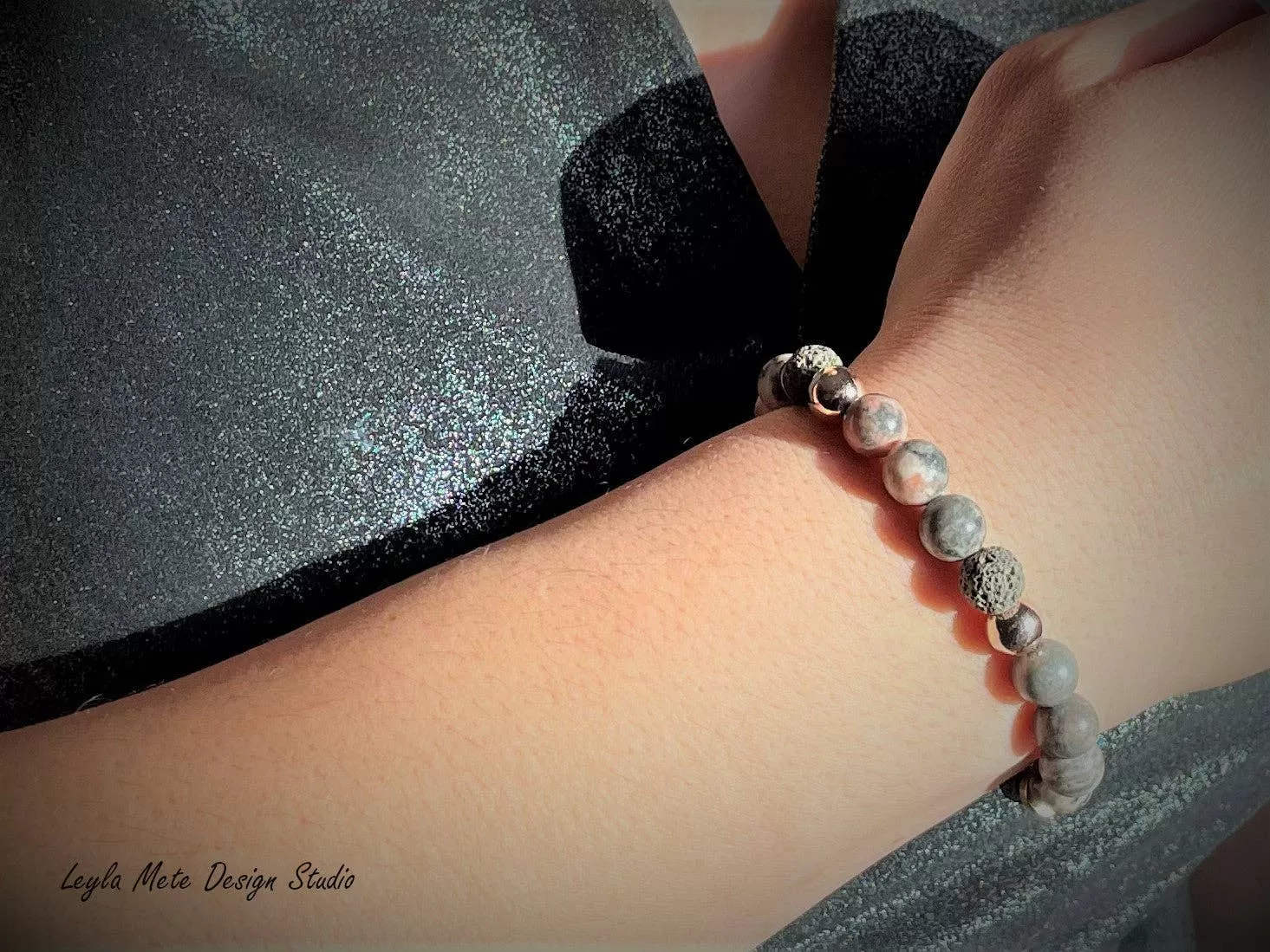 Pink Zebra Stone Bracelet