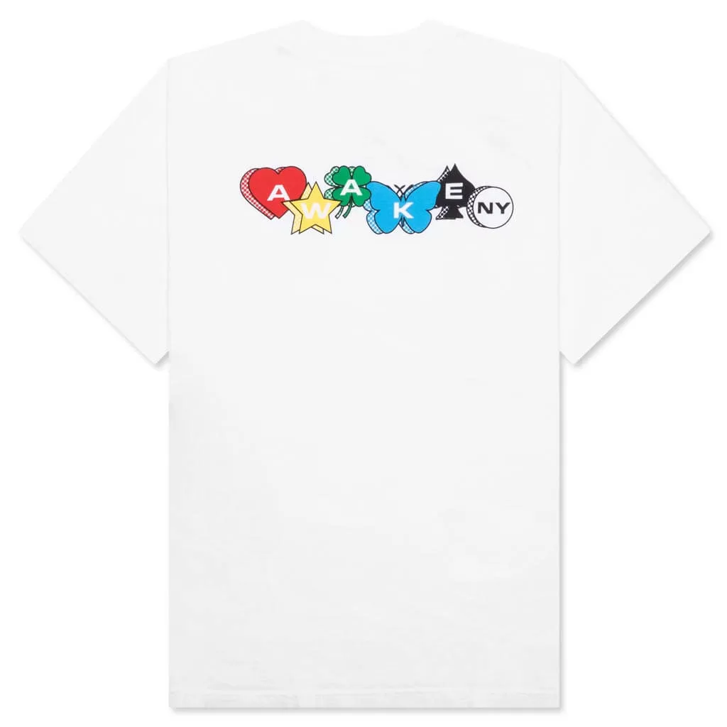 Printed Charm Logo Tee - White