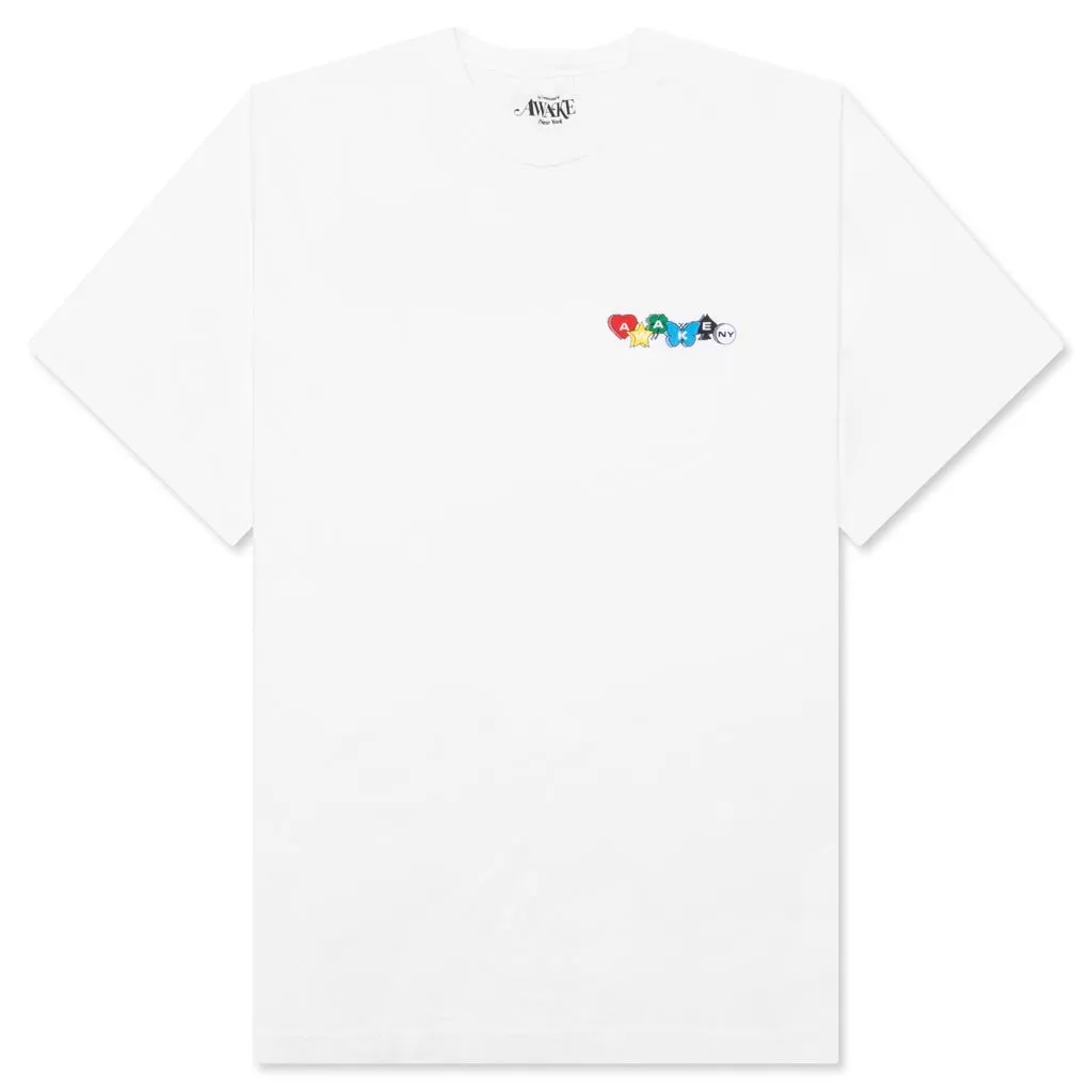 Printed Charm Logo Tee - White