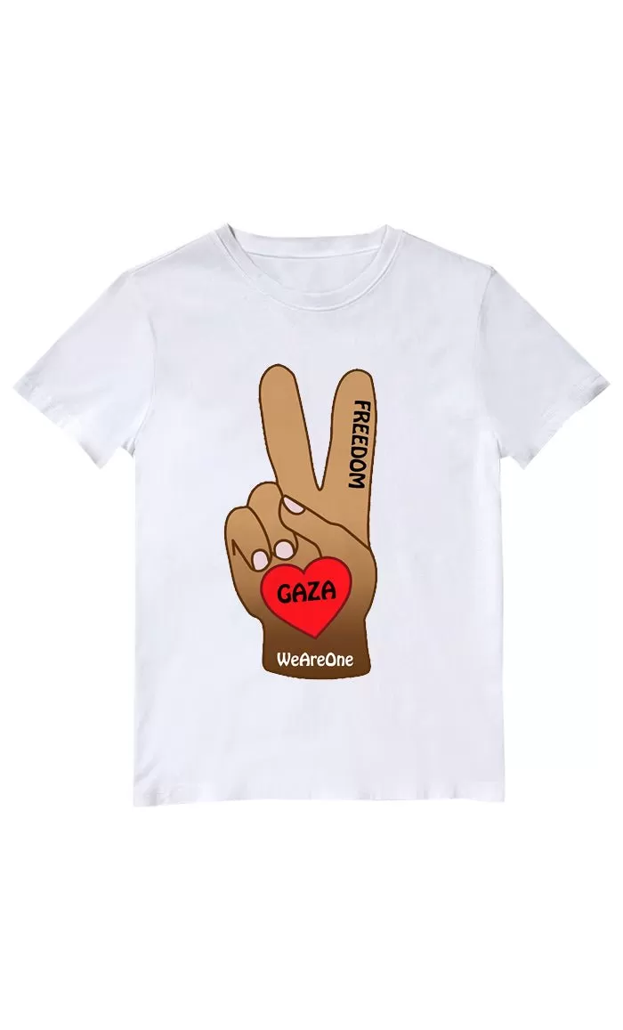 "Unity For Peace in Gaza" Printed T-shirt