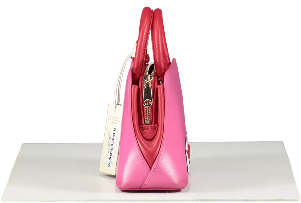 Radley London Pink / Red Leather Valenines Mini Top Handle Bag With Crossbody Strap One Size