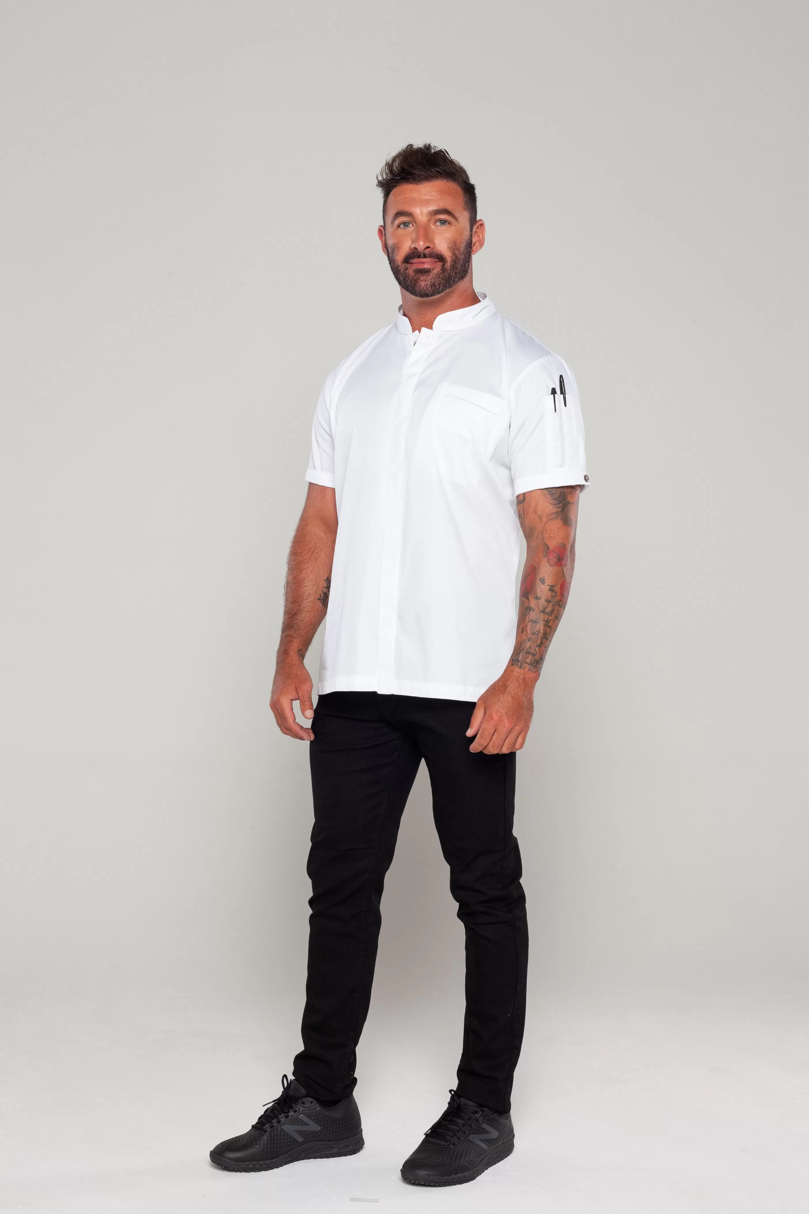 Raven white chef jacket