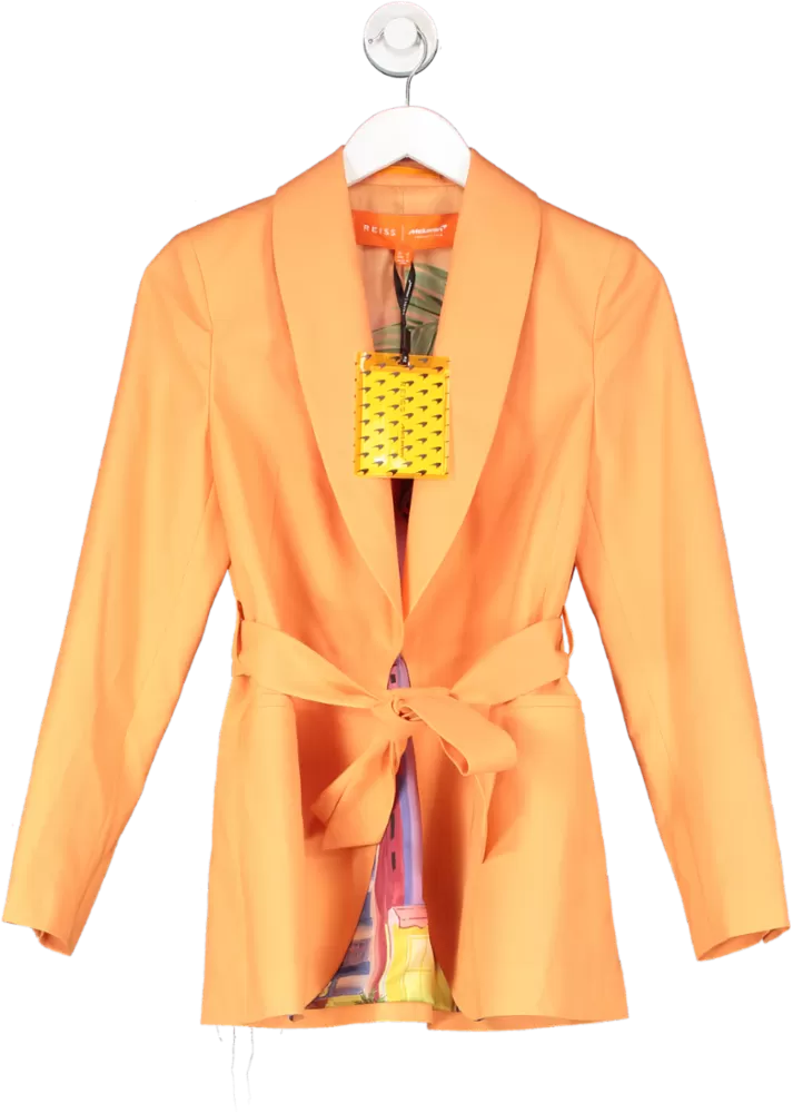 REISS Orange Speed Belted Blazer UK 6