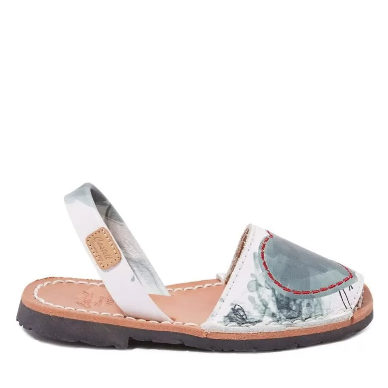 Renewed Leather Open Toe Menorcan Sandal For Kids - Iker 1601