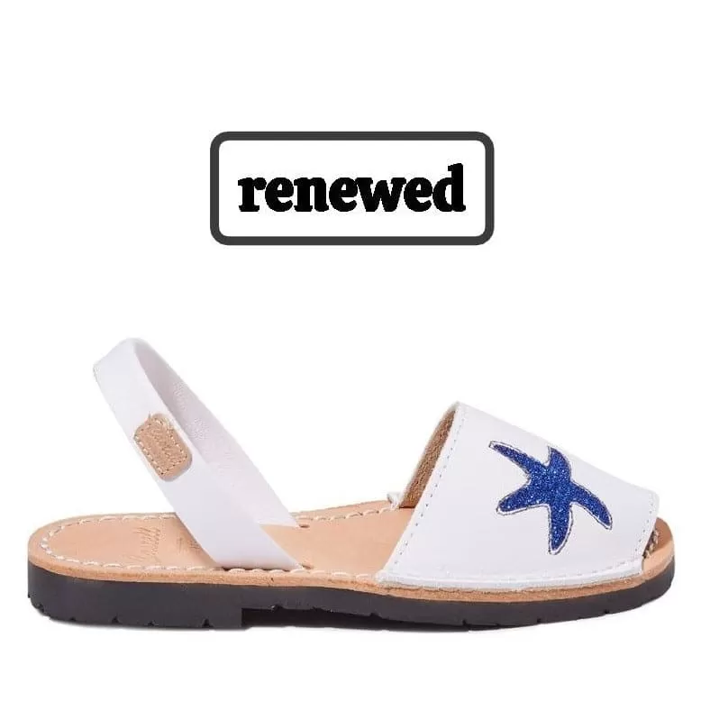 Renewed Leather Open Toe Menorcan Sandal For Kids - Iker 1929