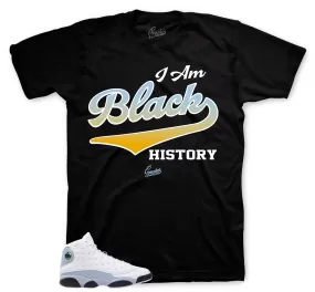 Retro 13 Blue Grey Shirt - I Am - Black