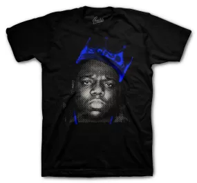 Retro 5 Racer Blue Shirt - Crown - Black