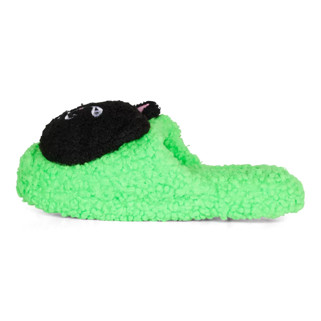 RIPNDIP LORD JERMAL PLUSH FACE HOUSE SLIPPERS-GREEN