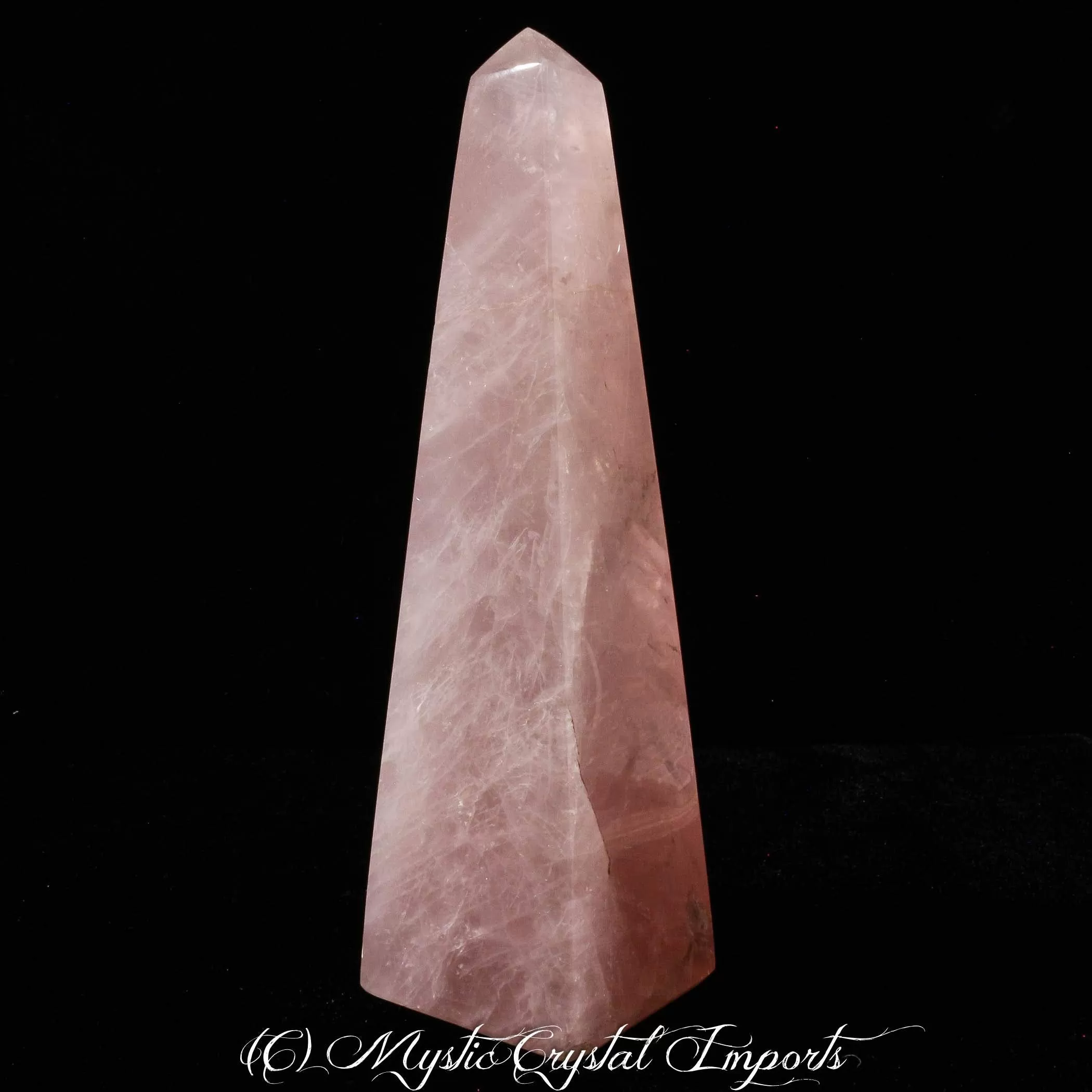 Rose Quartz Crystal Obelisk - 7 1/2 Tall