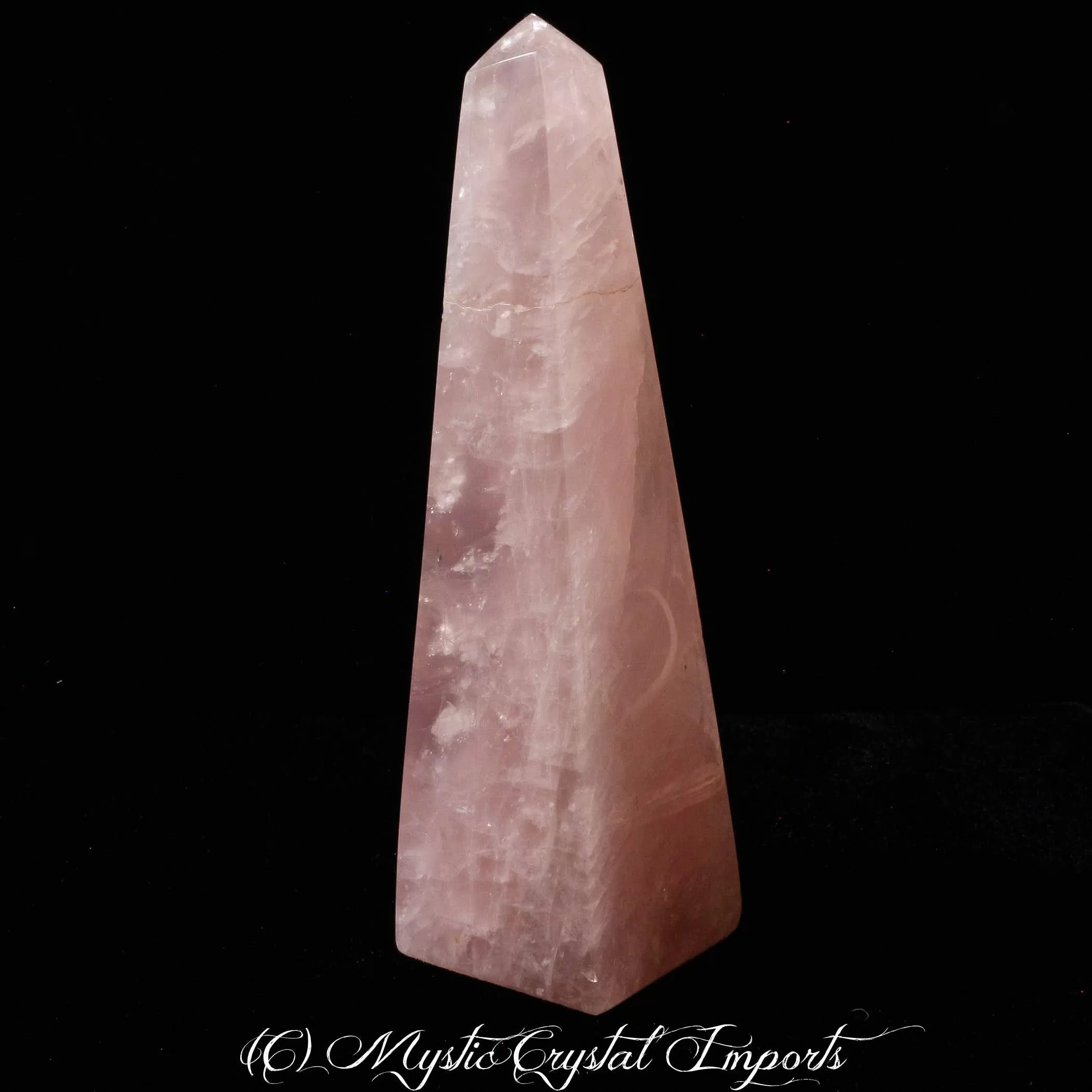 Rose Quartz Crystal Obelisk - 7 1/2 Tall