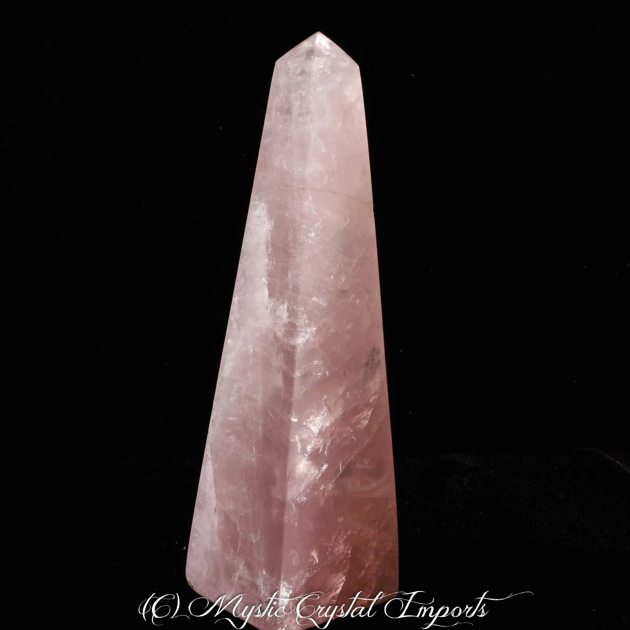 Rose Quartz Crystal Obelisk - 7 1/2 Tall