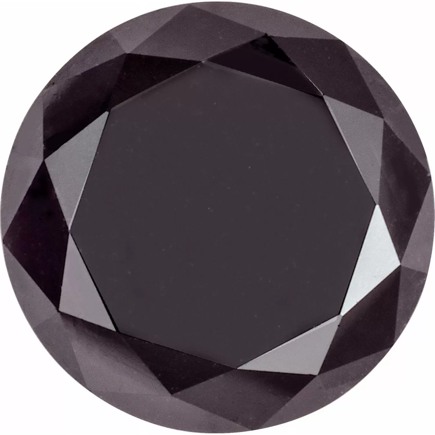 Round Cut Genuine Opaque Black Diamond