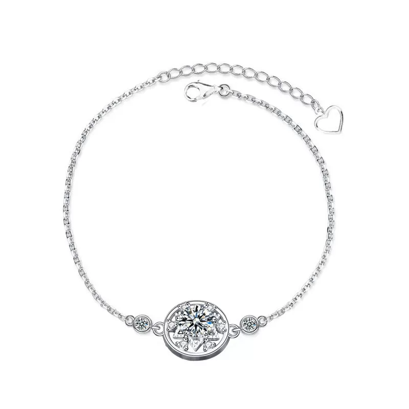 Round Pave Dream Net Moissanite Bracelet