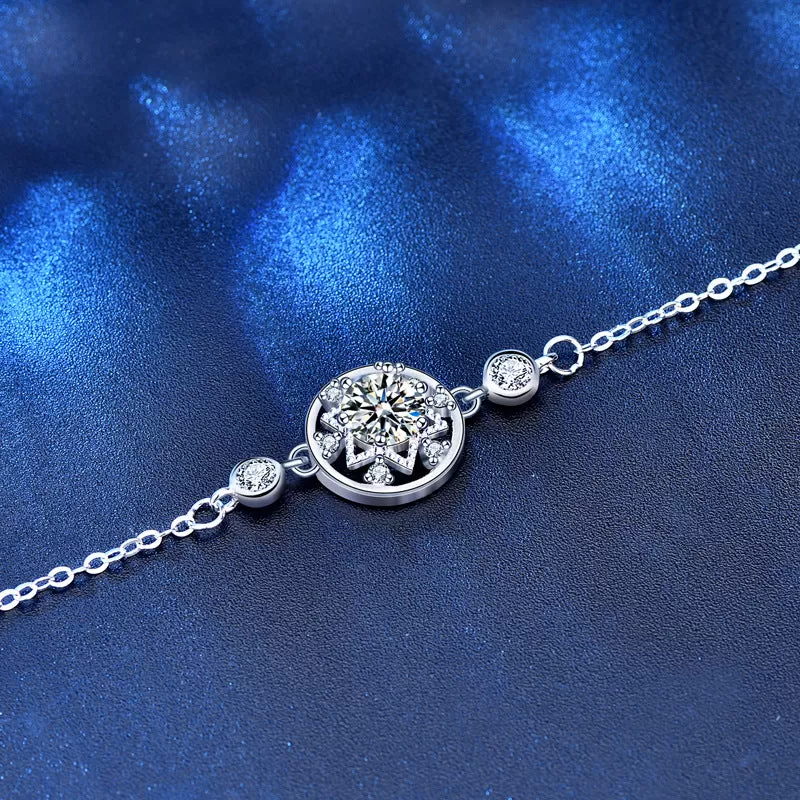 Round Pave Dream Net Moissanite Bracelet