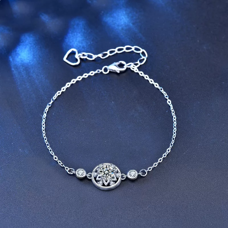 Round Pave Dream Net Moissanite Bracelet