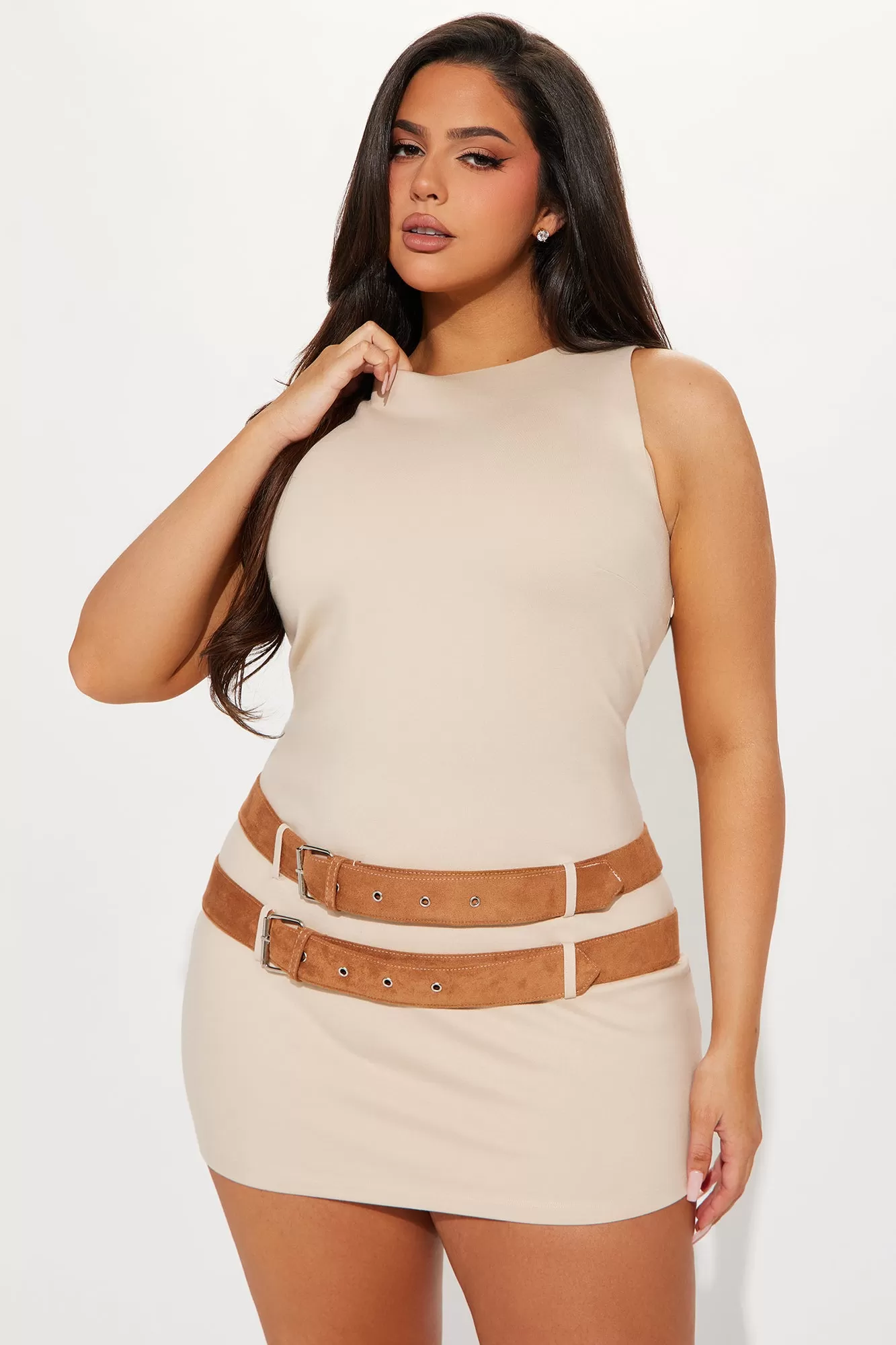 Rover Micro Mini Dress - Tan