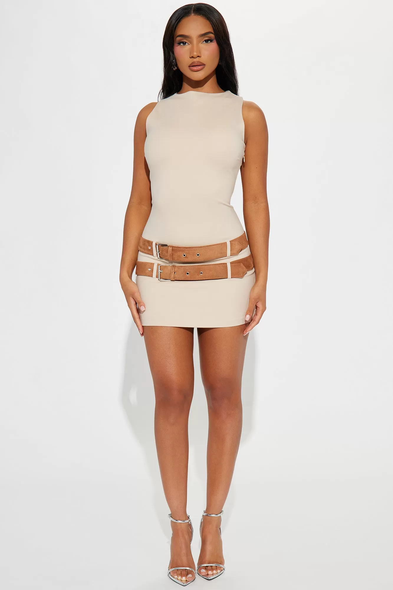 Rover Micro Mini Dress - Tan