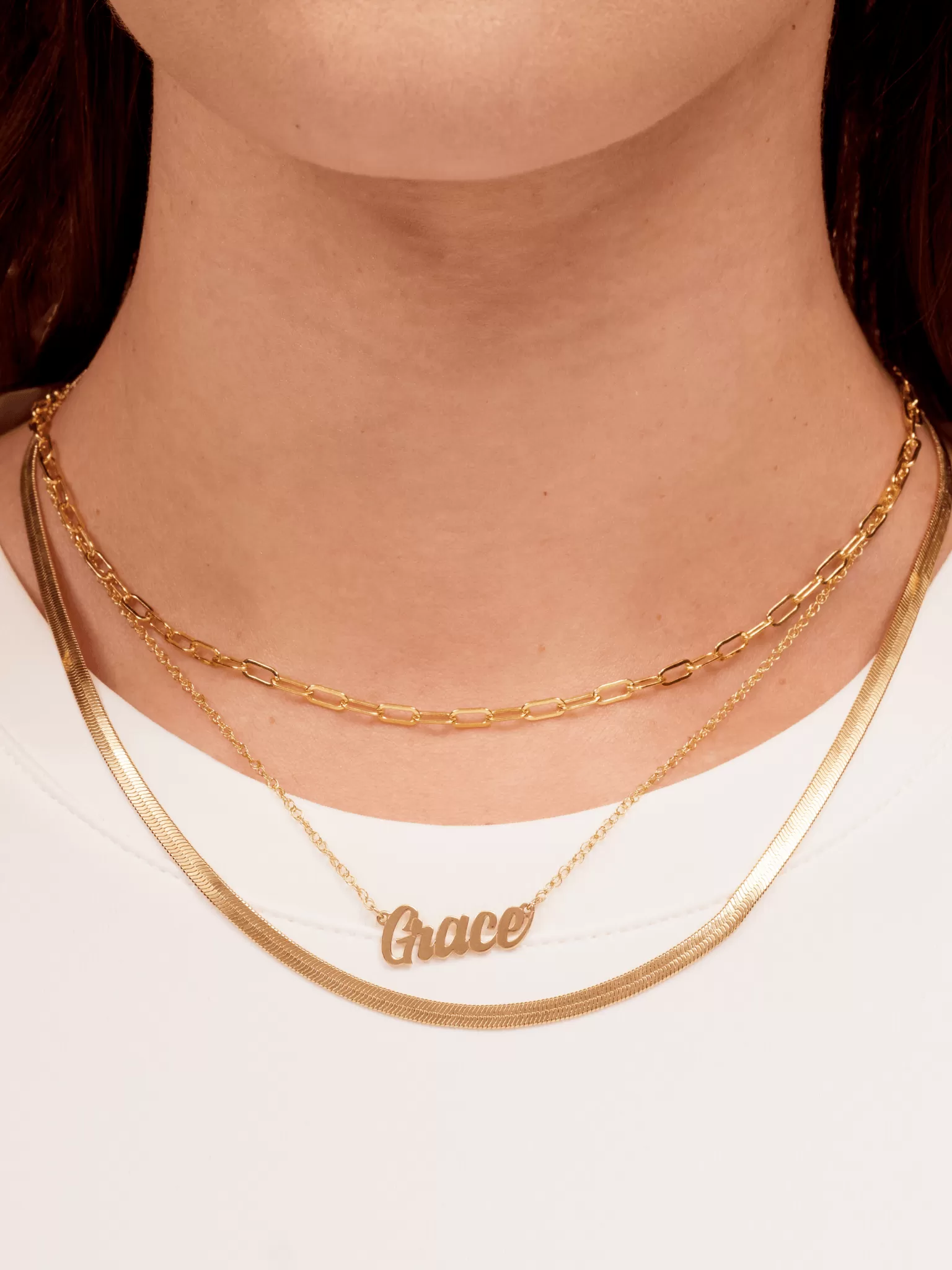 SALE - Grace Gold Script Name Necklace 14K