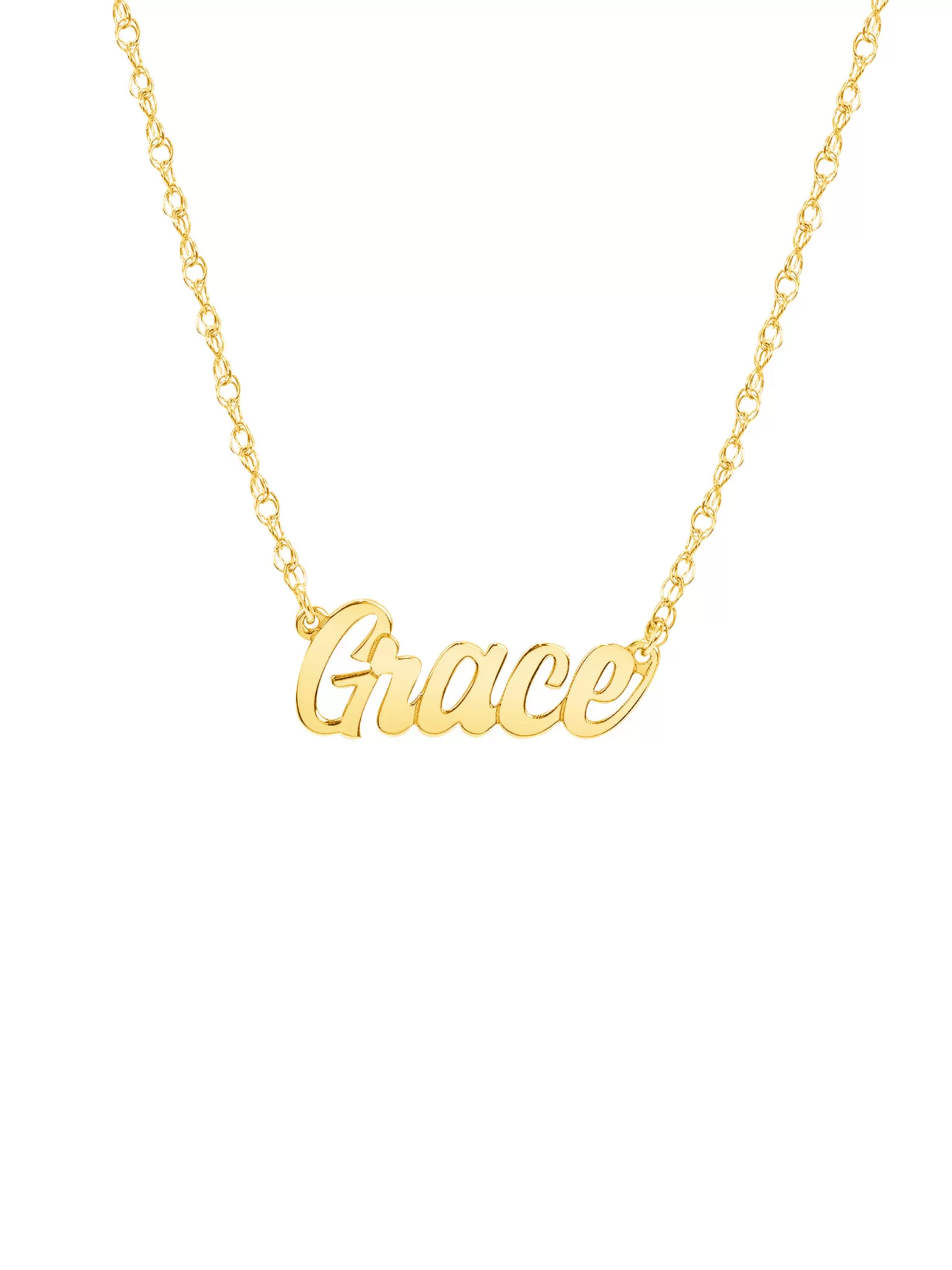 SALE - Grace Gold Script Name Necklace 14K