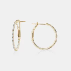 Skinny Diamond Hoops