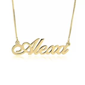 Small 14K Solid Gold Name Necklace