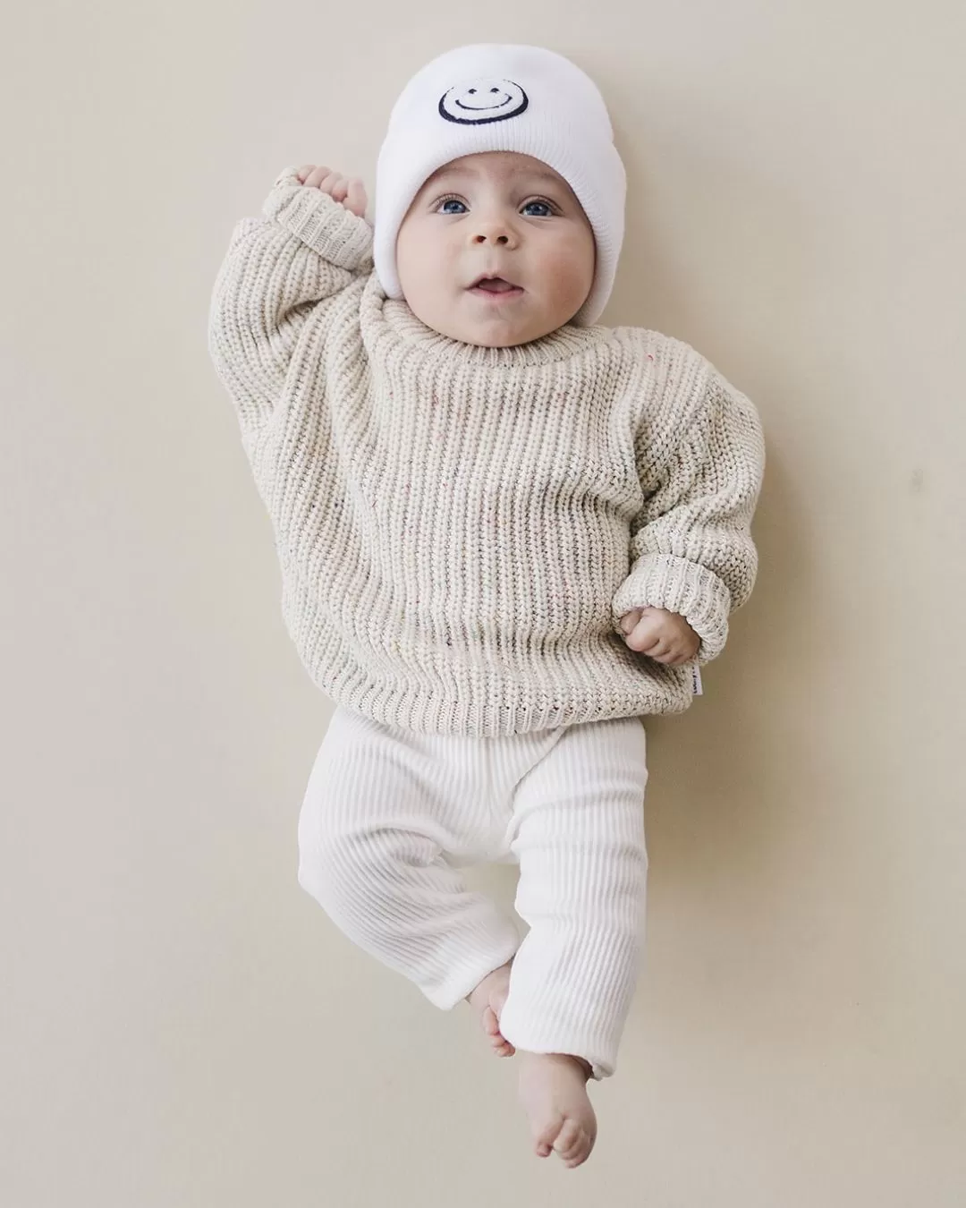 Smiley Beanie | White