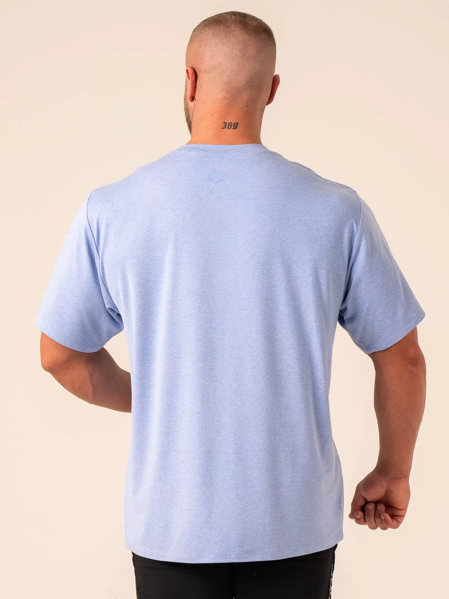 Soft Tech Oversized T-Shirt - Blue Marl