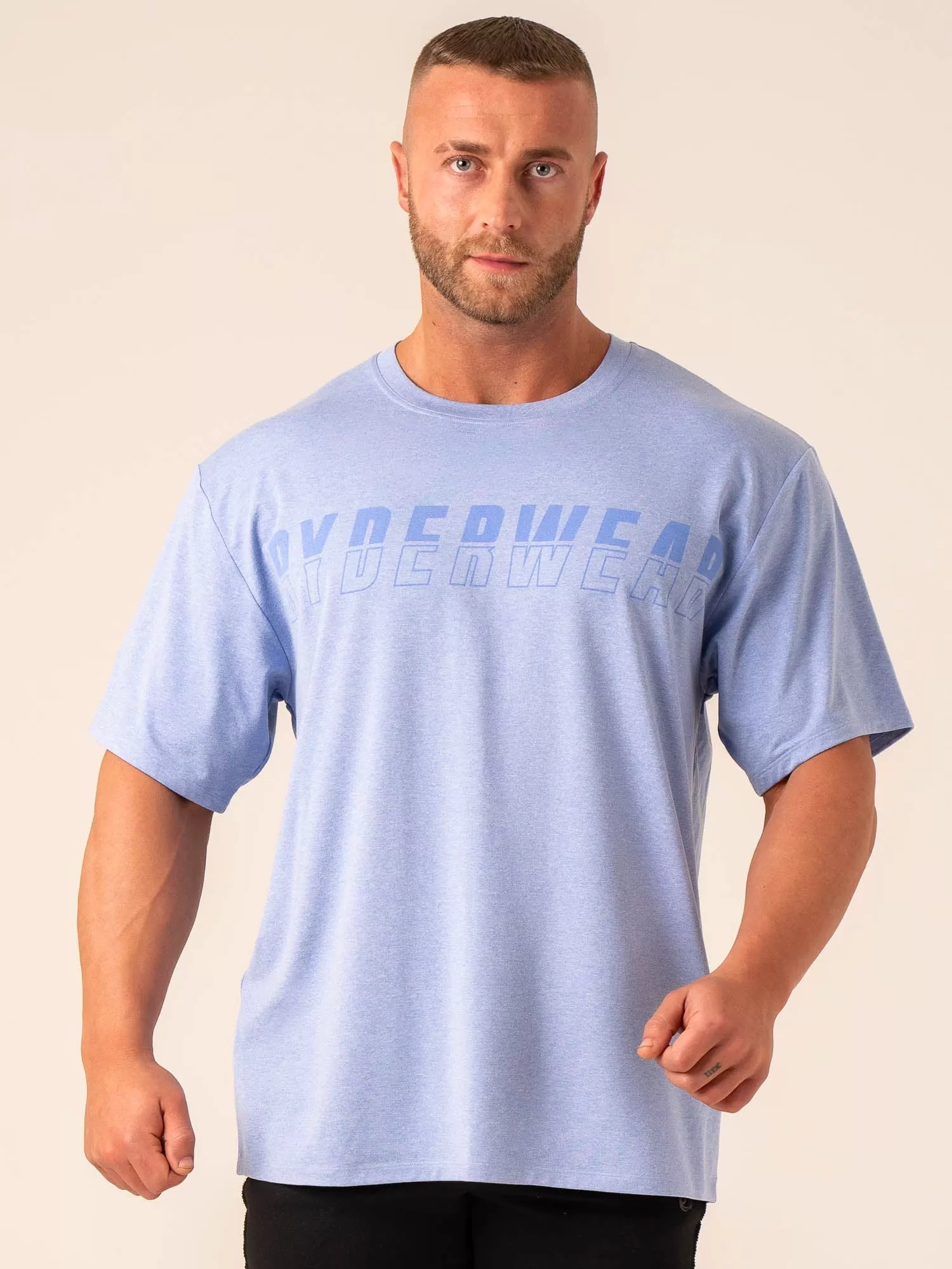 Soft Tech Oversized T-Shirt - Blue Marl