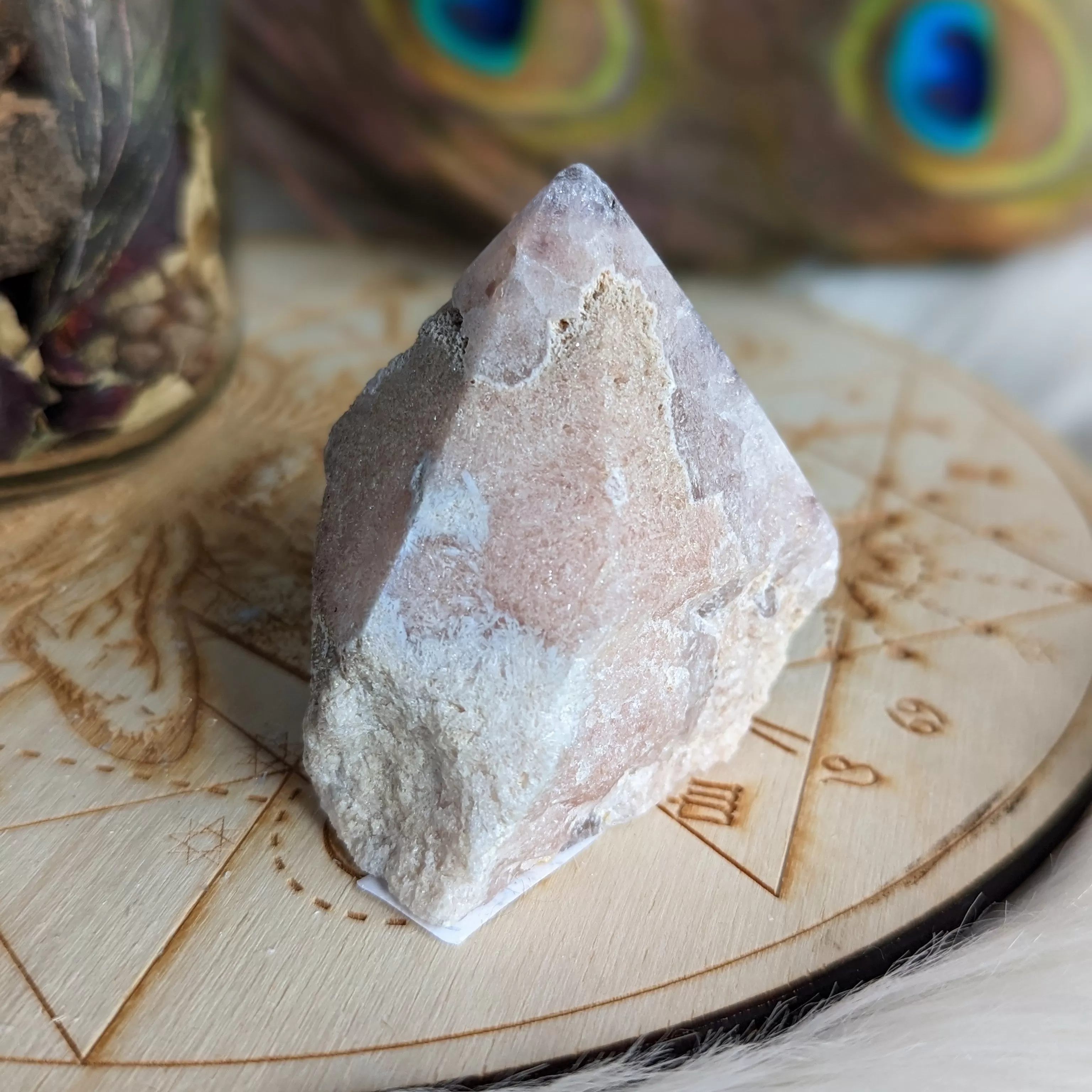 Soothing Pink Amethyst Point ~ Grid Focal Point for Healing Energies