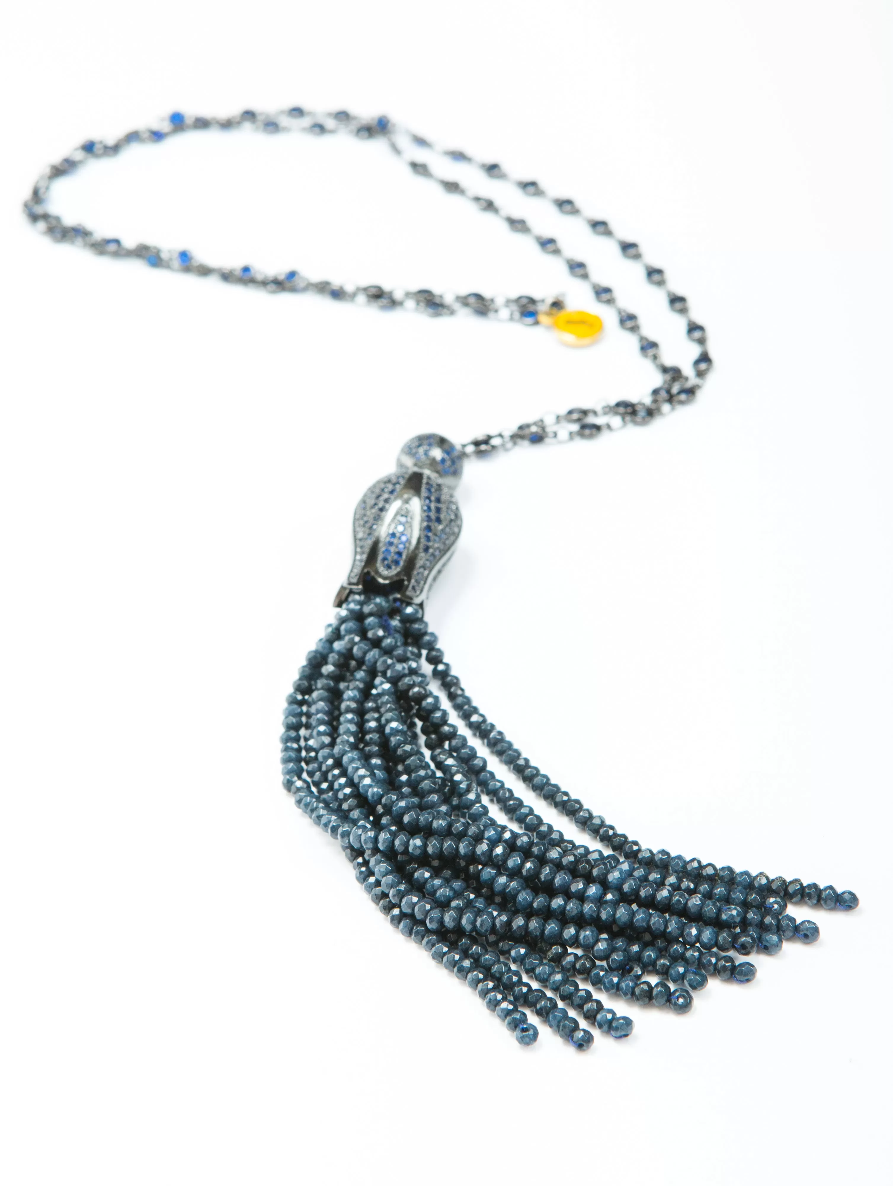 Sophia Tassel Necklace (Blue)