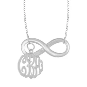 Sterling Silver Infinity  Monogram Necklace