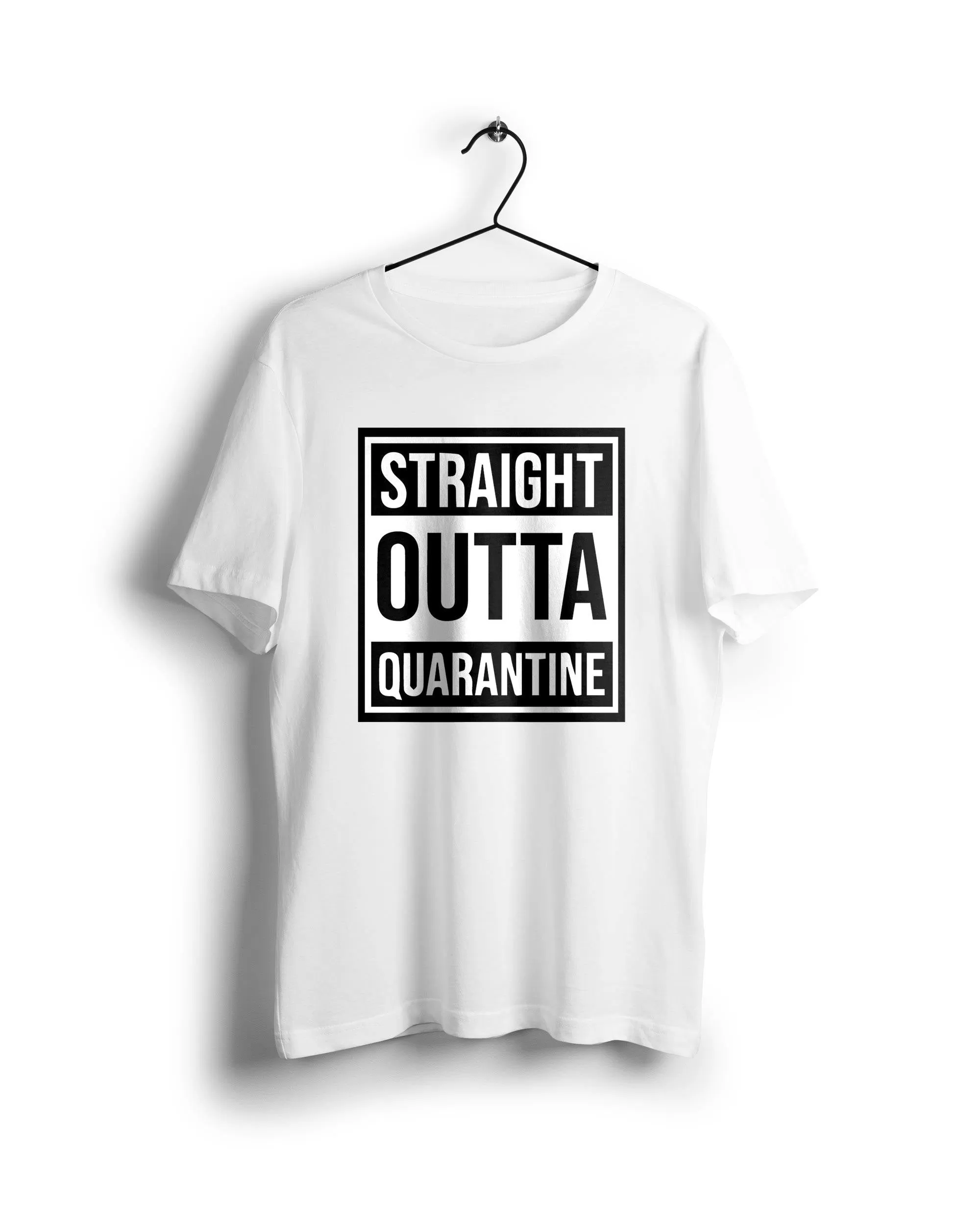 Straight outta quarantine - Digital Graphics Basic T-shirt White