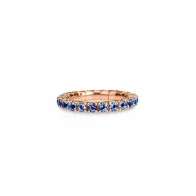 Stretch & Stack Sky Blue Sapphire Eternity Rings, .6-3.0 Carats