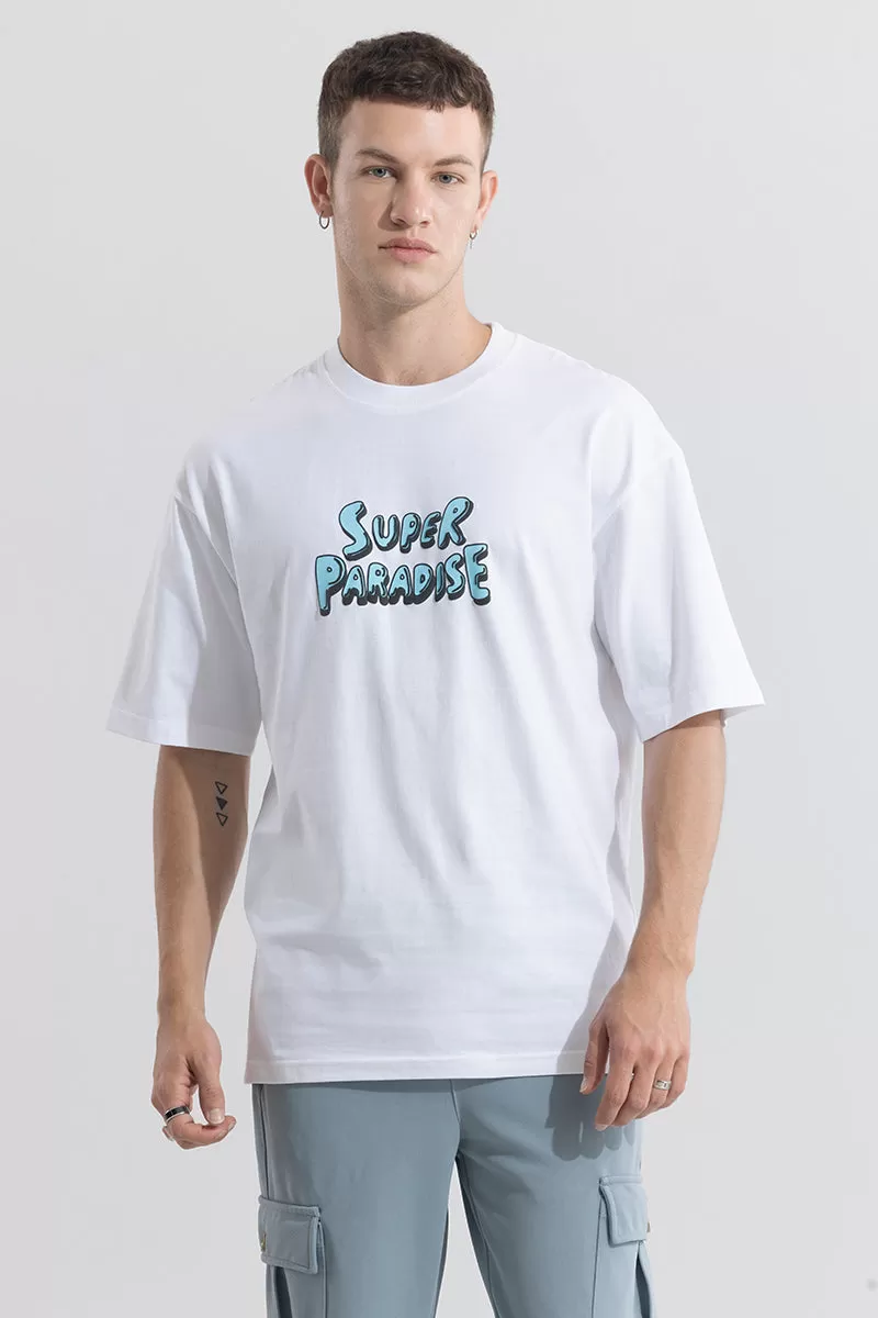 Super Paradise White Oversized T-Shirt