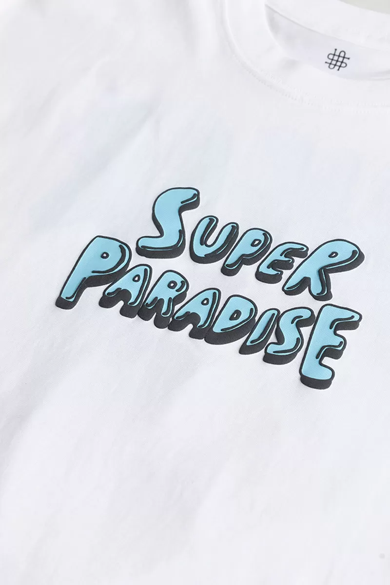 Super Paradise White Oversized T-Shirt