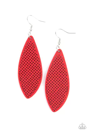 Surf Scene Red-Earrings