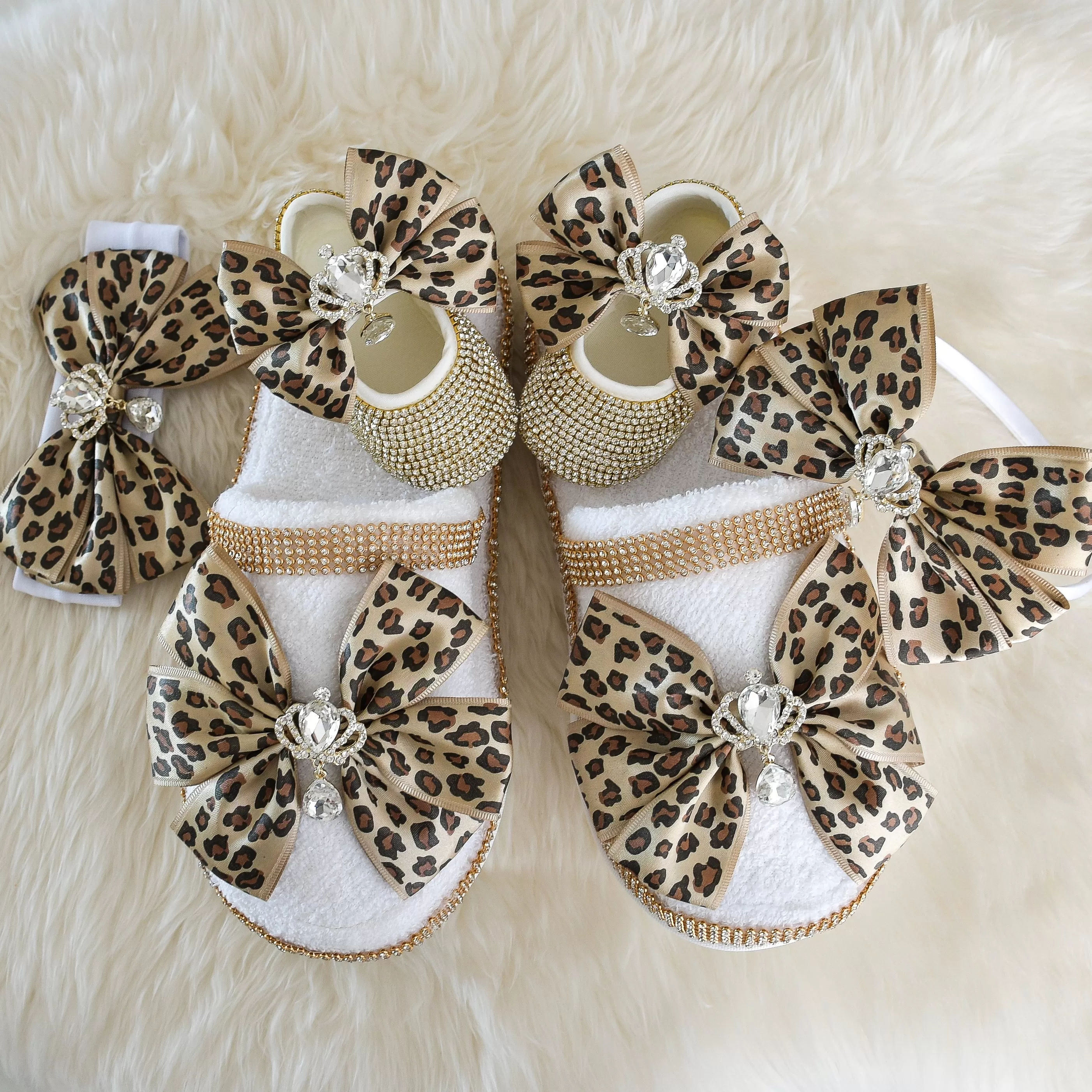 Swarovski Crystal Baby Shoes Set