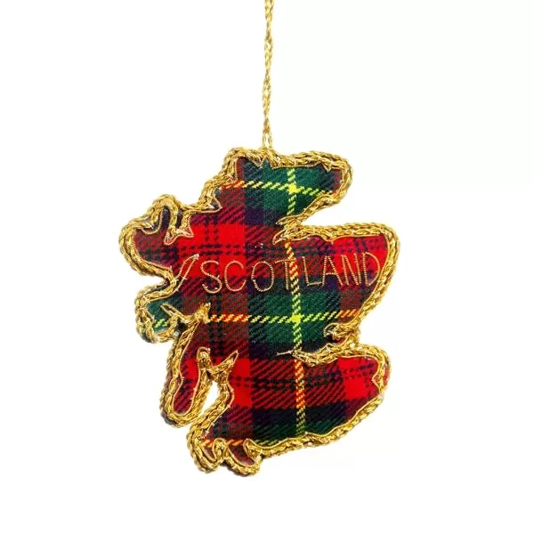 Tartan Scotland Map Ornamanet