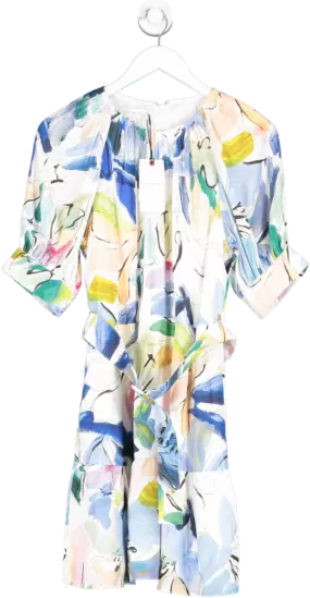 Ted Baker White /mulitcolour Ritahh Belted Floral Mini Dress Bnwt UK 12